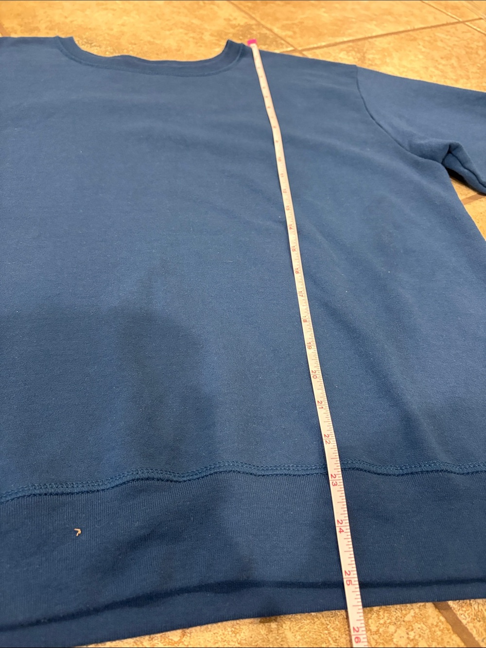 HANES Men's Teal Blue Crewneck Sweatshirt - Picture 7 of 8